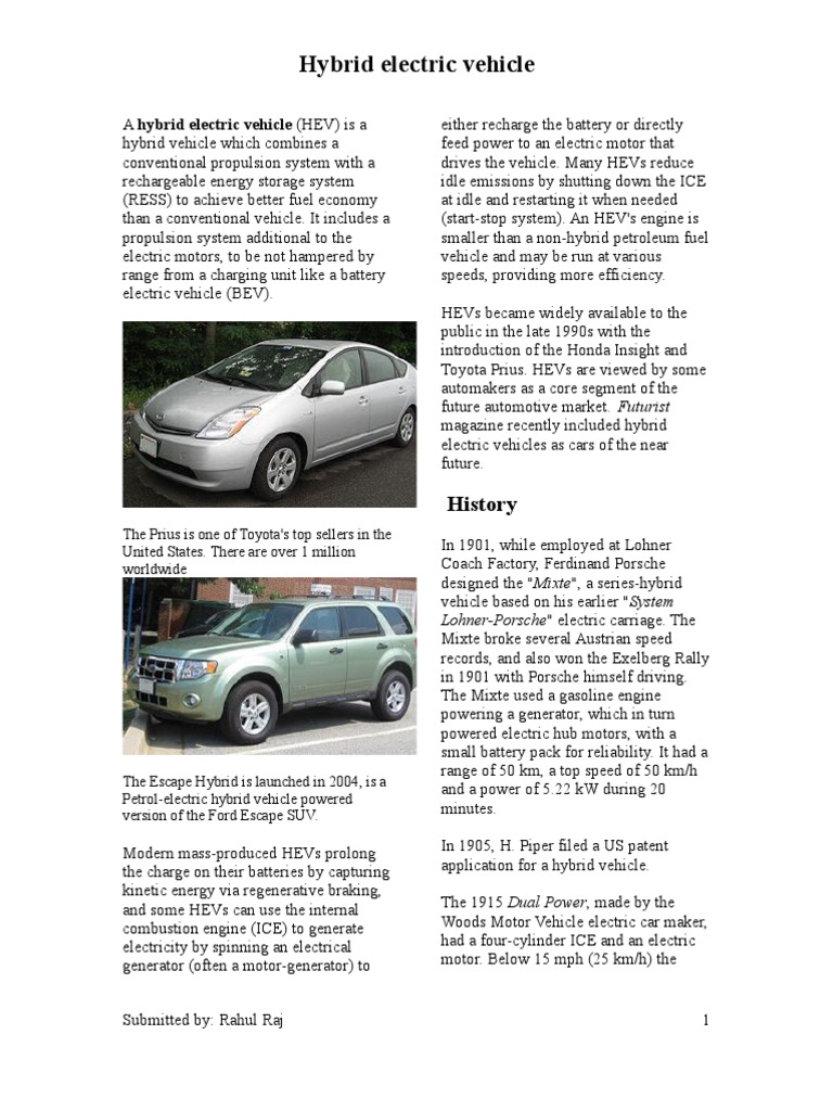 Overview of Hybrid Electric Vehicles | PDF | Hybrid Electric Vehicle ...
