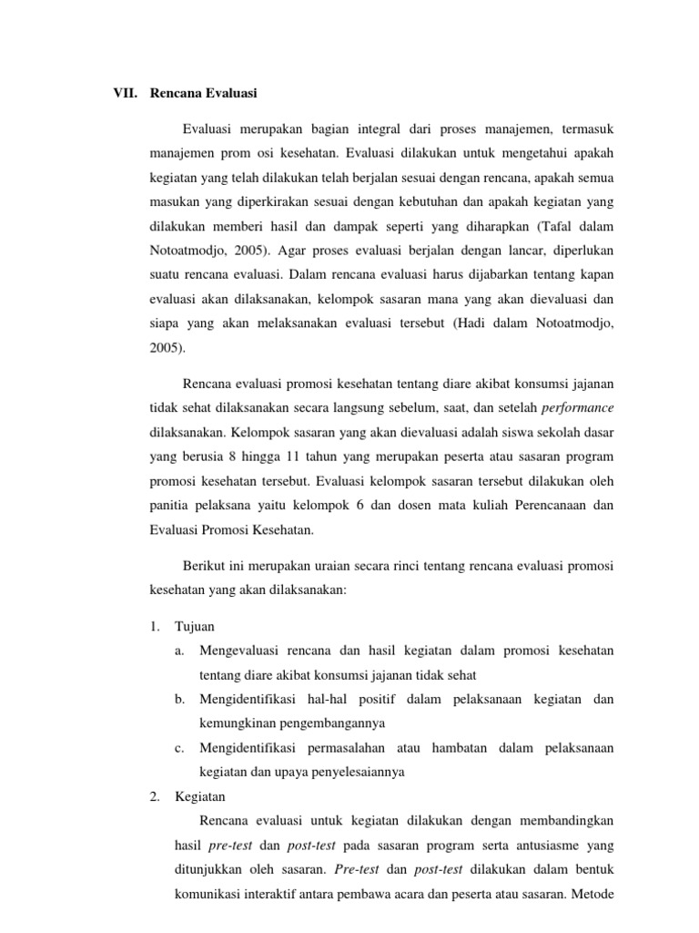 Evaluasi Pe Promkes