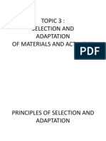 Topic 3: Selection and Adaptation of Materials and Activities