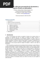 Normas de ESTILO Para Presentacion de Documentos Tecnicos