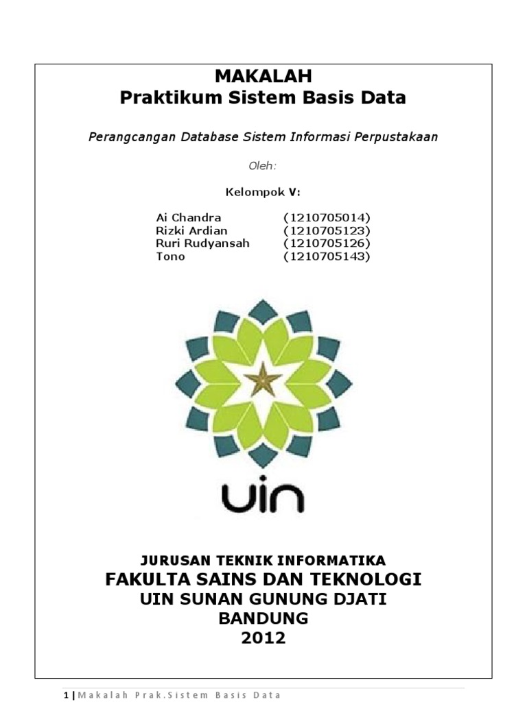 Rancangan Database Perpustakaan | PDF