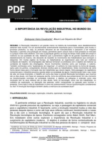 A IMPORTÂNCIA DA REVOLUÇÃO INDUSTRIAL NO MUNDO DA