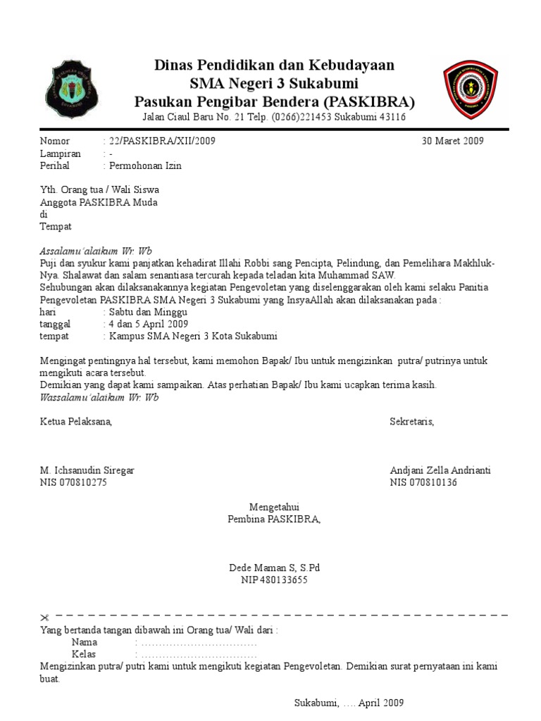 970 Contoh Surat Undangan Kegiatan Ekstrakurikuler Gratis