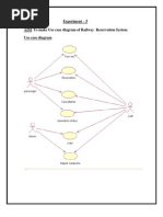 Experiment - 5 AIM To Make Use Case Diagram of Railway Reservation System Use Case Diagram