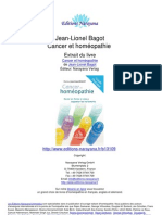 Cancer Et Homeopathie Jean Lionel Bagot.13109 Extrait