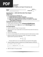 Matlab Discrete Time Lab