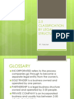 Power Point - Classification by Legal Structure