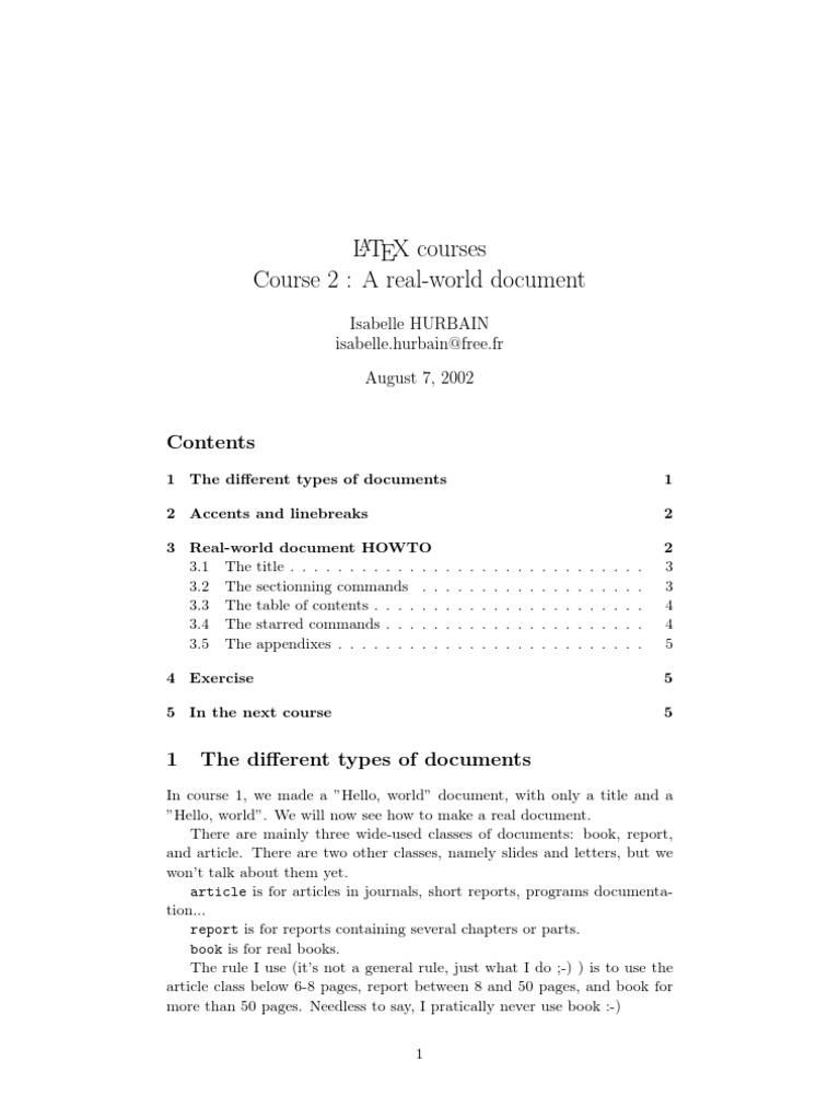 LaTeX Real-World Document Guide | PDF | Parameter (Computer Programming ...