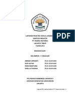 Laporan PKL Sanitasi Industri PT - Tesena Inovindo Jakarta Timur 2013