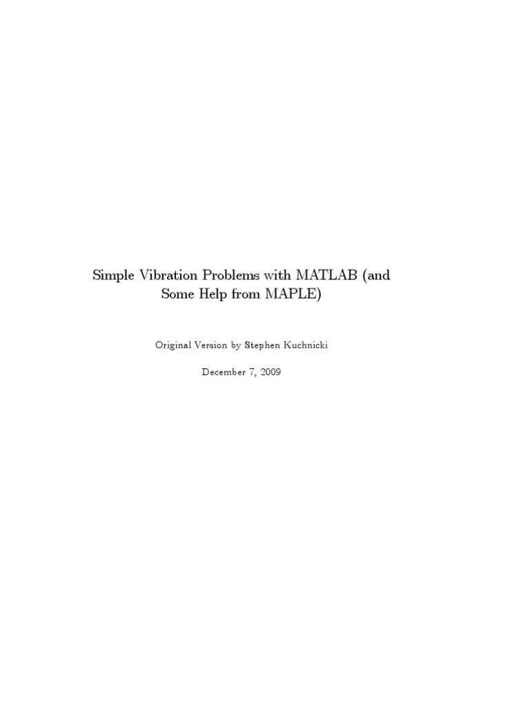 Matlab Primer 7 Dec 09 | PDF | Resonance | Matlab