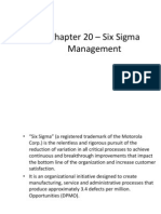 Chapter 20 - Six Sigma Management