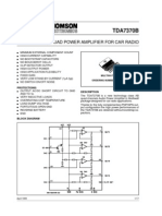 TDA7370B: Quad Power Amplifier For Car Radio