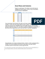 1.excel Rows and Columns