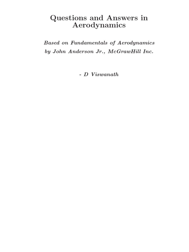 Questions and Answers in Aerodynamics | PDF | Fluid Dynamics | Gases