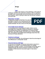 Types of Arbitrage