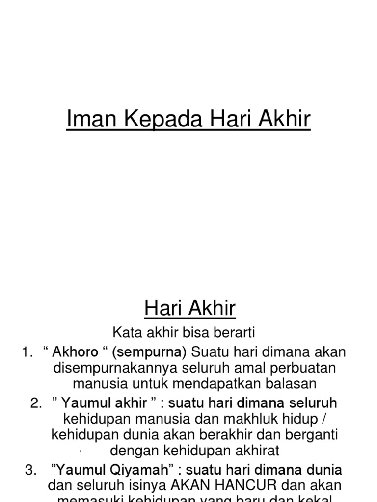 Hari Perhitungan Amal Perbuatan Manusia Disebut Yaumul - Coba Sebutkan