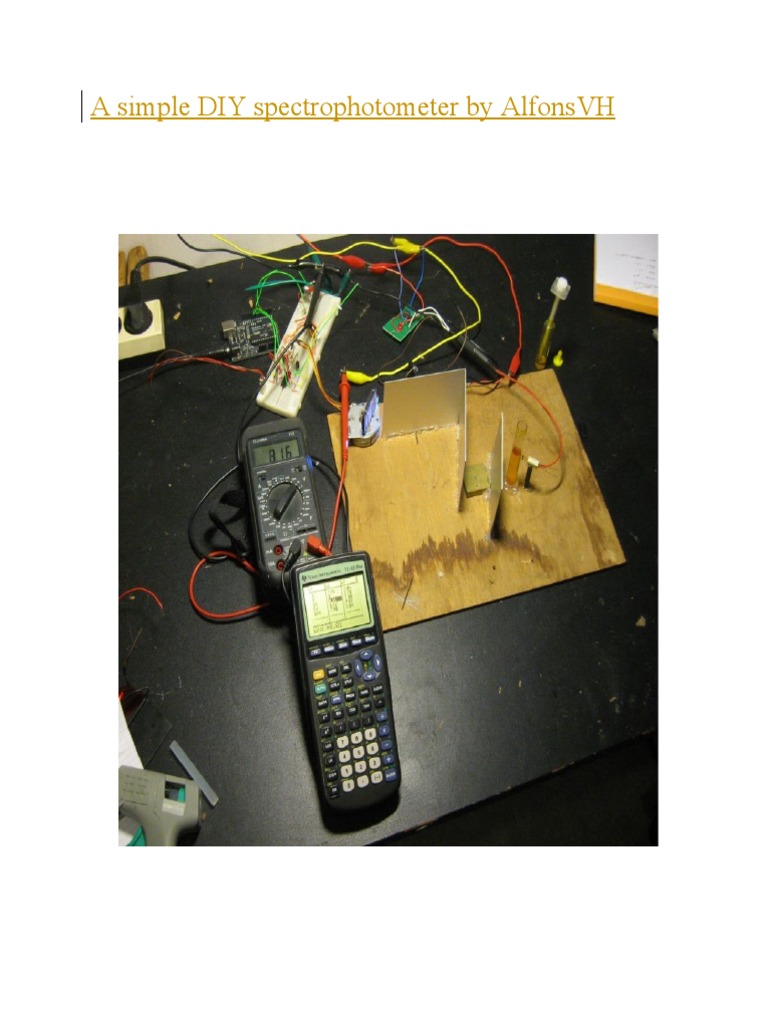 A Simple DIY Spectrophotometer PDF Spectrophotometry Light