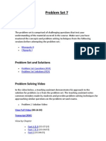 Problem Set 7: Preparation