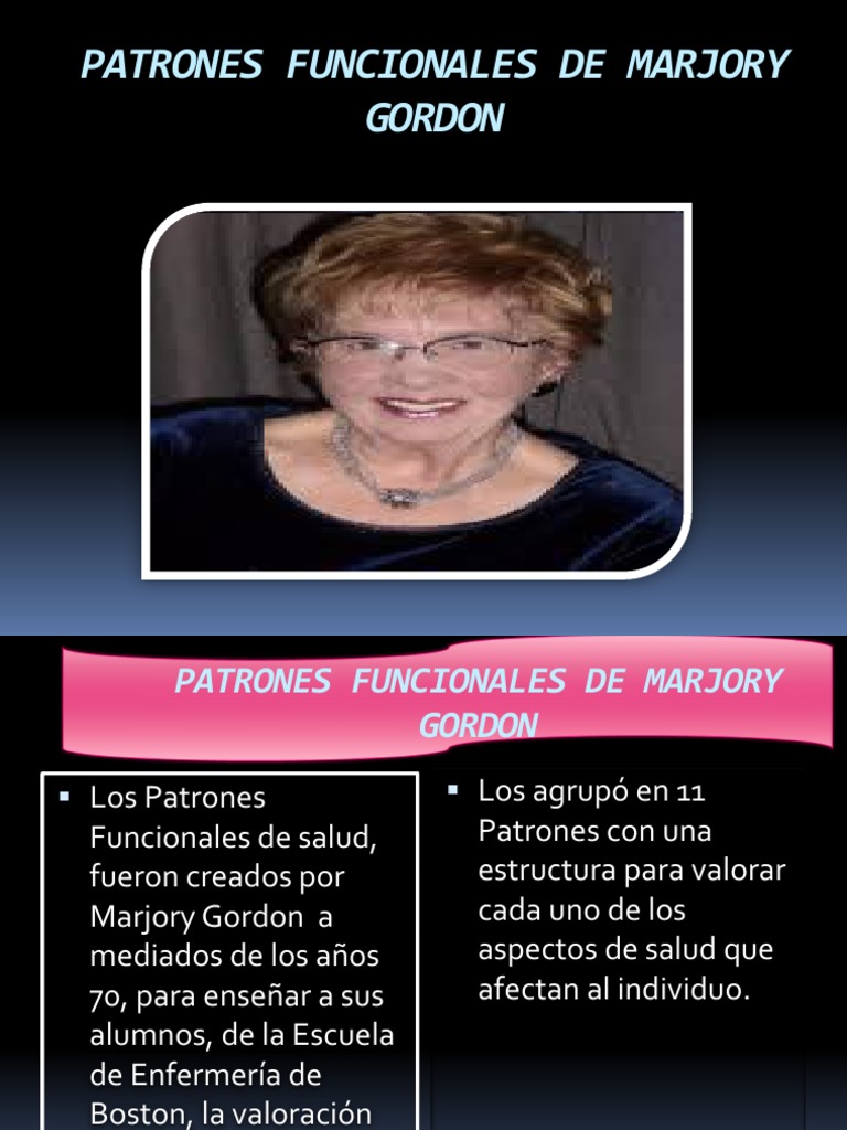 Patrones Funcionales de Marjory Gordon PDF Ejercicio físico Dormir