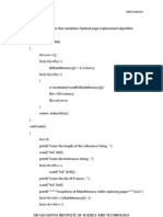 Simulates Optimal and LFU page replacement algorithms