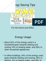 Energy Saving Tips: For The Home and Office