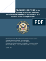 Progress Report on Benghazi Terror Attack Investigation