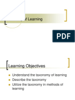 Taxonomy of Learning