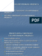 Vrednost Gradjevinskog Objekta - Upravljanje Investicijama