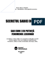 SECRETUL SABIEI de FOC. Sau Cum e Cu Putinta Fenomenul Legionar