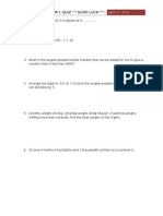 Kuiz Math Form 1