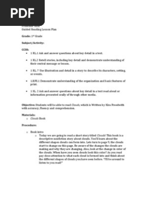 Guided Reading Lesson Plan