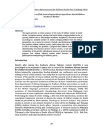 Rethinking Folklore (Un) Answering Pertinent Questions About Folklore Studies in Afrika1