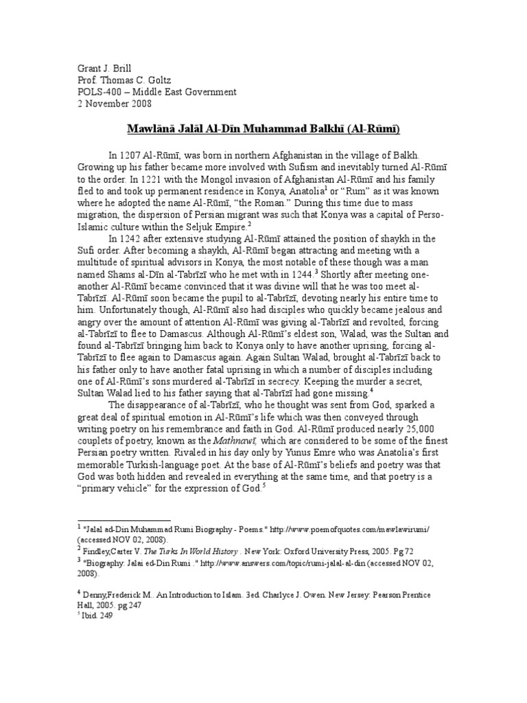 Al Rumi | PDF | Rumi | Persian Philosophy
