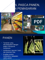 Panen, Pasca Panen, Dan Pemasaran