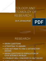 Ontology and Epistomolgy of Research