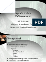 Agenda Kuliah E-Gov MAP 2009