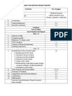 Format For Writing Project Report CH No. No. of Pages