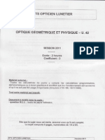 BTSOPTILU - Optique Geometrique Et Physique - 2011 PDF
