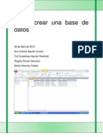 Como Crear Una Base de Datos