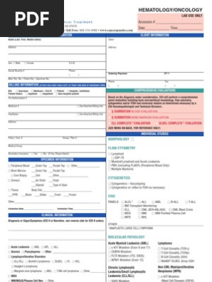 Hematology Requisition Form