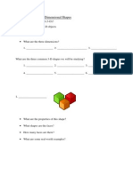 Intro to 3-D Shapes Notes Sheet