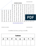 Coleccion de 100 Matrices de Letras Para Trabajar La Dislexia Tamac3b1o Medio Vol 1