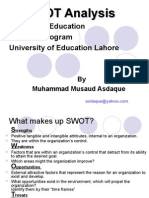 SWOT Analysis-Division-of-Education University of Education Lahore