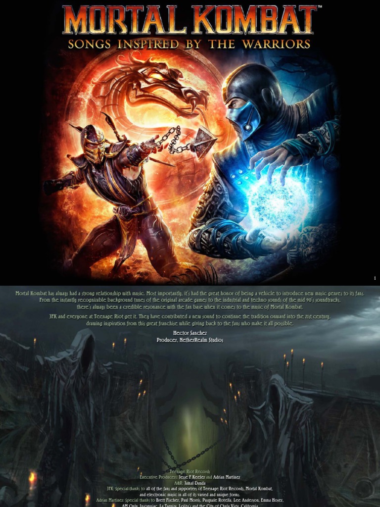 Digital Booklet Mortal Kombat Sequel Video Game Franchises