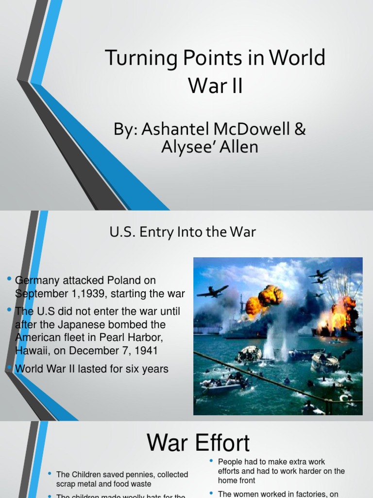 Key Turning Points of World War II | PDF | Lend Lease | World War II