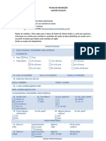 Ficha de Inscrição - Cliente Oculto