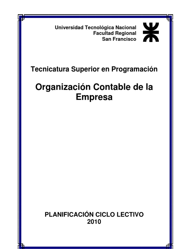 Organizacion Contable de La Empresa | PDF | Auditoría financiera ...