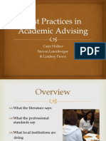 best practices in academic advising