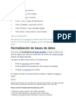 Normalizacion de Bases de Datos