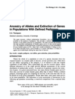 Ancestry of Alleles and Extinction of Genes